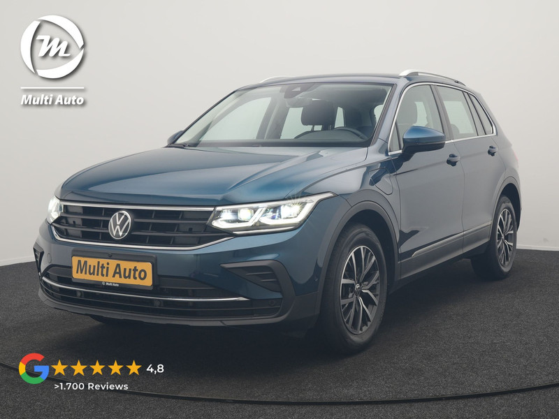 Volkswagen Tiguan 1.4 TSI eHybrid Life PHEV 245pk Dealer O.H. | SOH 97,6% | Trekhaak Af Fabriek | Adaptive Cruise | 360 Camera | IQ Light | Stoelen & Stuur Verwarmd | Keyless | BLIS | Apple Carplay | Navigatie | DAB | Plug In Hybrid |