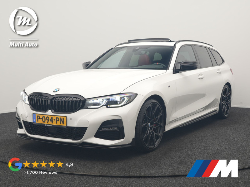BMW 3-serie Touring 320i M Sport Perfomance Parts 184pk | Panodak | Adaptive Cruise | Laser LED | Sportuitlaat Kleppen Besturing | Lederen Sportstoelen Verwarmd | Sfeerverlichting | Apple Carplay | 20"L.M | Navigatie | DAB |