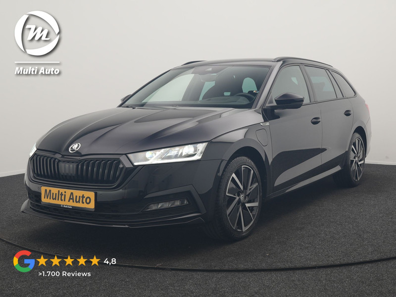 Škoda Octavia Combi 1.4 TSI iV PHEV Sportline 204pk Dealer O.H | SOH 94,2% | Adaptive Cruise | Crystal LED | Camera | Head Up | Sportstoelen Verwarmd | Keyless | Apple Carplay | Navigatie | Sfeerverlichting | Virtual | DAB | 18"L.M | Plug In Hybrid |