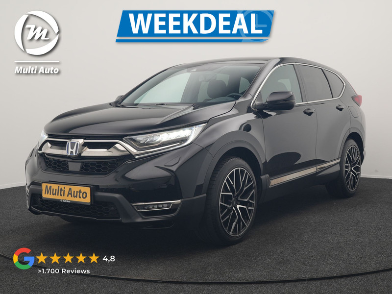 Honda CR-V 2.0 Black Edition MHEV 215pk Dealer O.H | Trekhaak Afn. | Adaptive Cruise | Camera | Lederen Sportstoelen Verwarmd | Keyless | Navigatie | DAB |  20"L.M